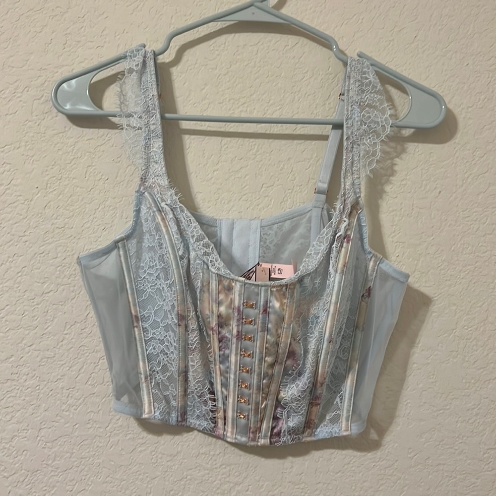 Watercolor Bustier and matching bottom.